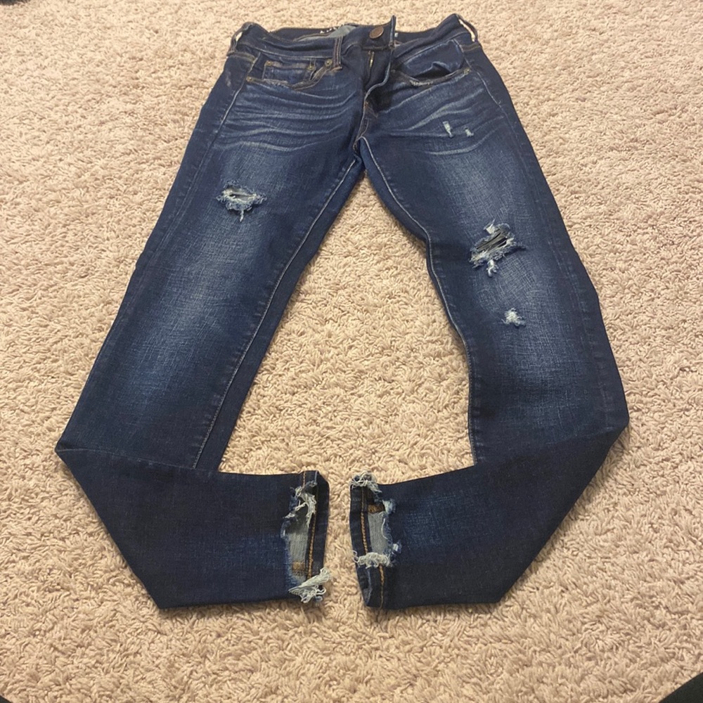 american eagle dark jeggings